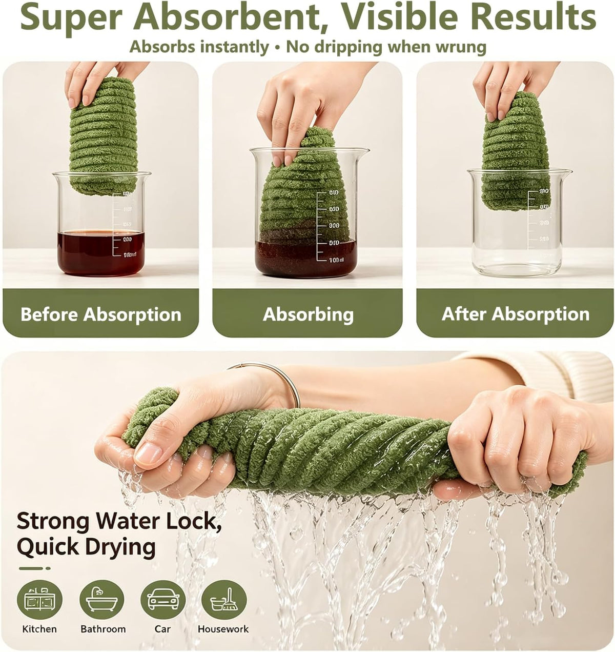 WipeEase™ Tear-Off Microfiber Cleaning Cloths Roll
