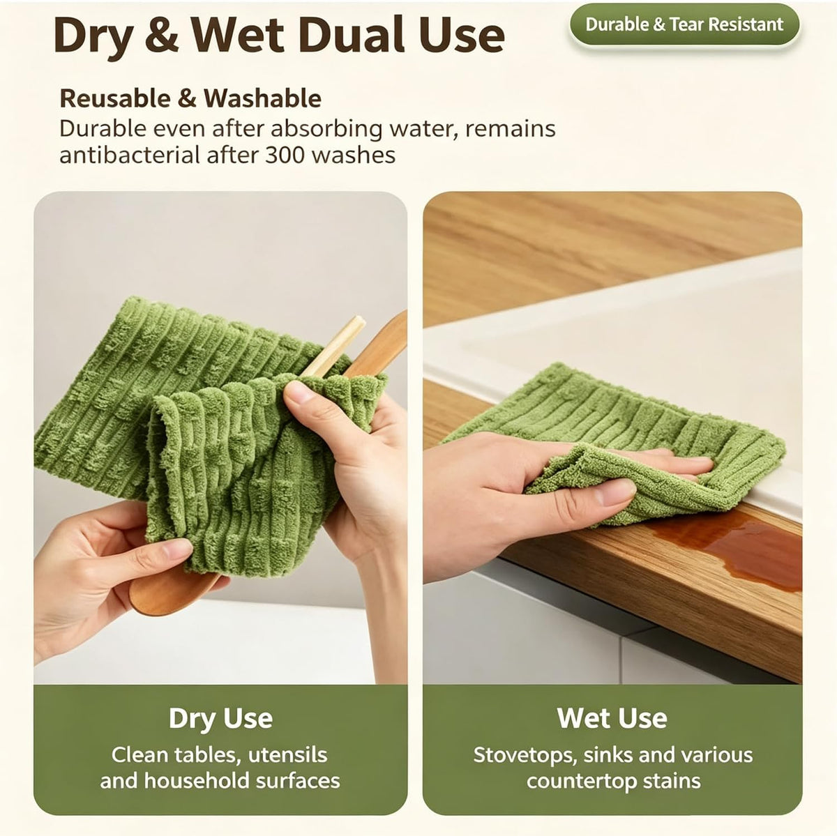 WipeEase™ Tear-Off Microfiber Cleaning Cloths Roll