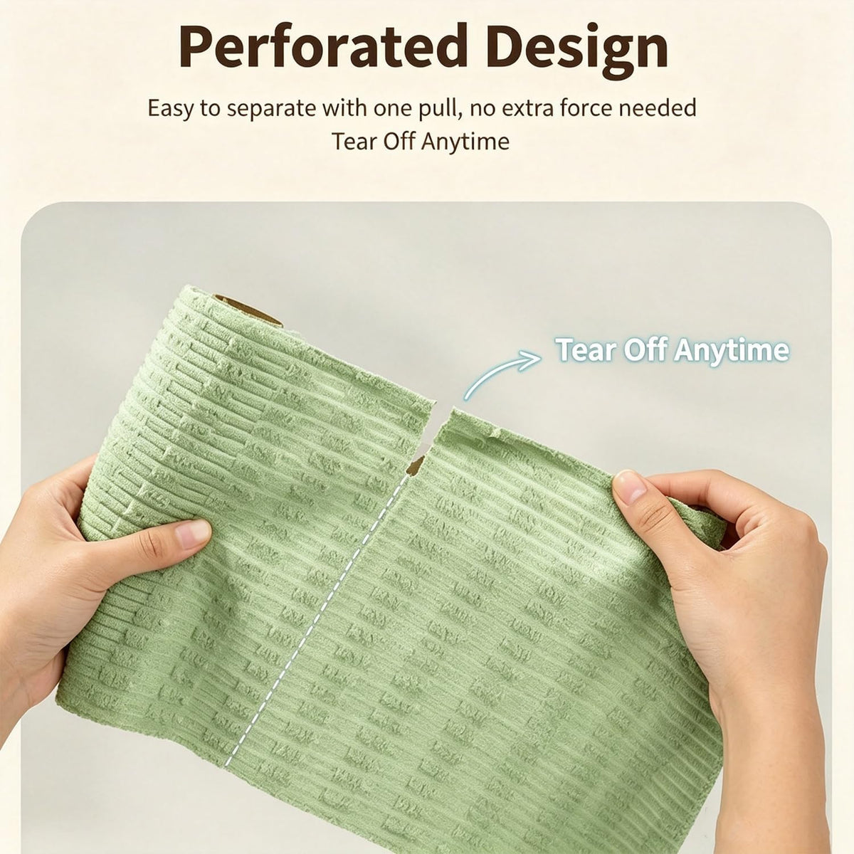 WipeEase™ Tear-Off Microfiber Cleaning Cloths Roll