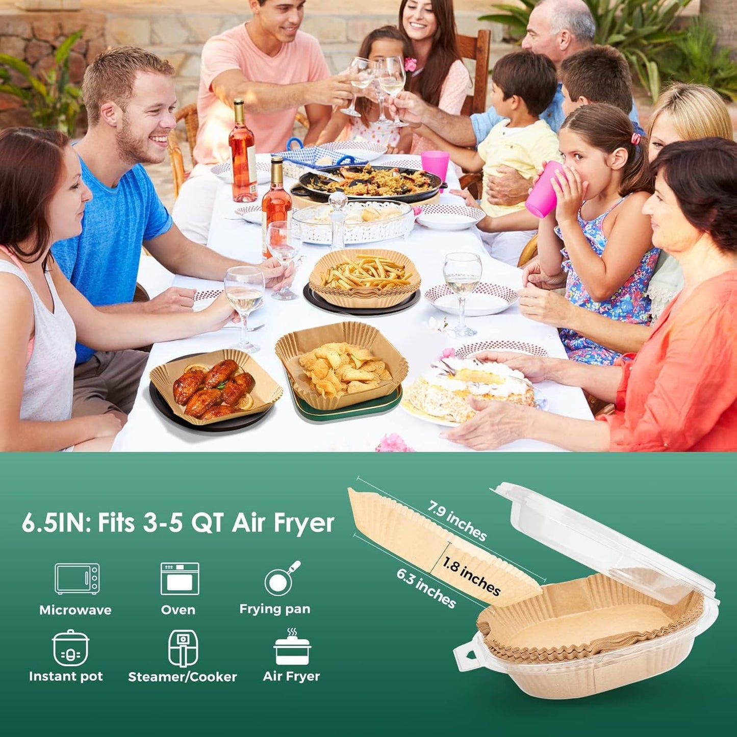 Air Fryer Liners™ – 100 PCS