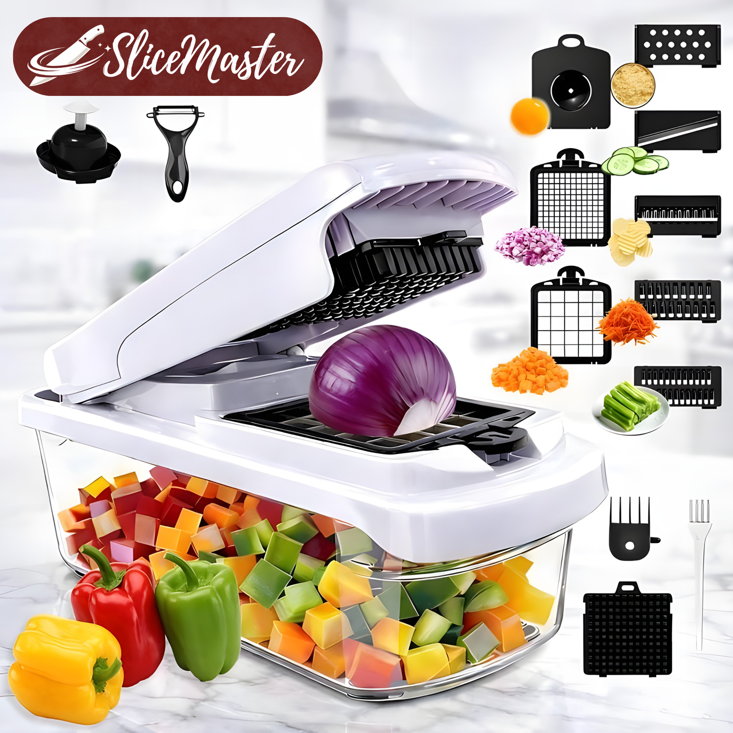 SliceMaster™ 15-in-1 Vegetable Chopper