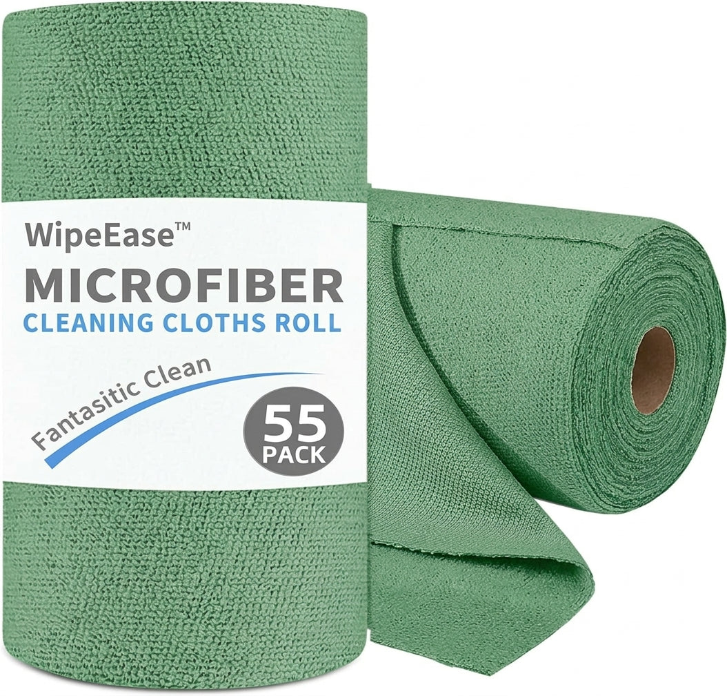 WipeEase™ Tear-Off Microfiber Cleaning Cloths Roll