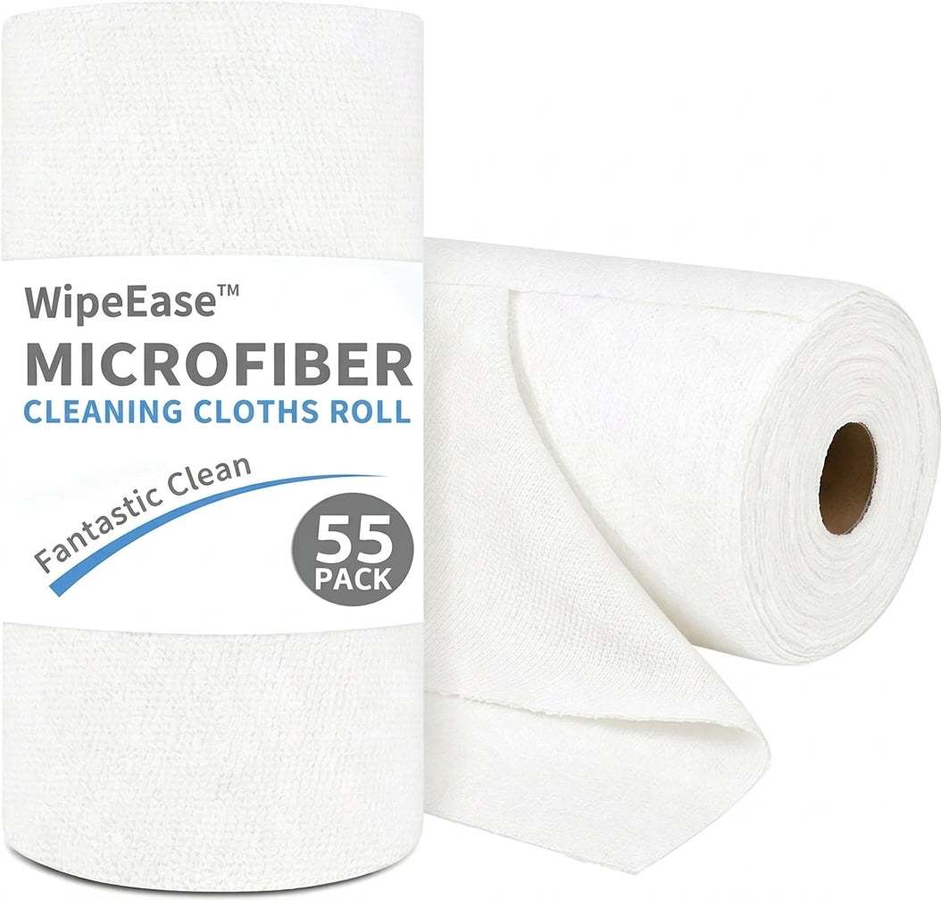 WipeEase™ Tear-Off Microfiber Cleaning Cloths Roll
