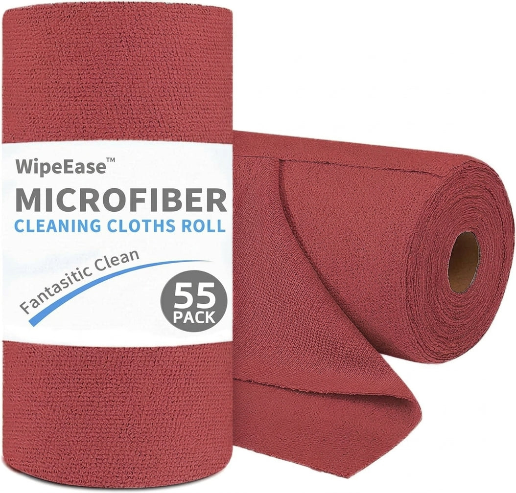 WipeEase™ Tear-Off Microfiber Cleaning Cloths Roll