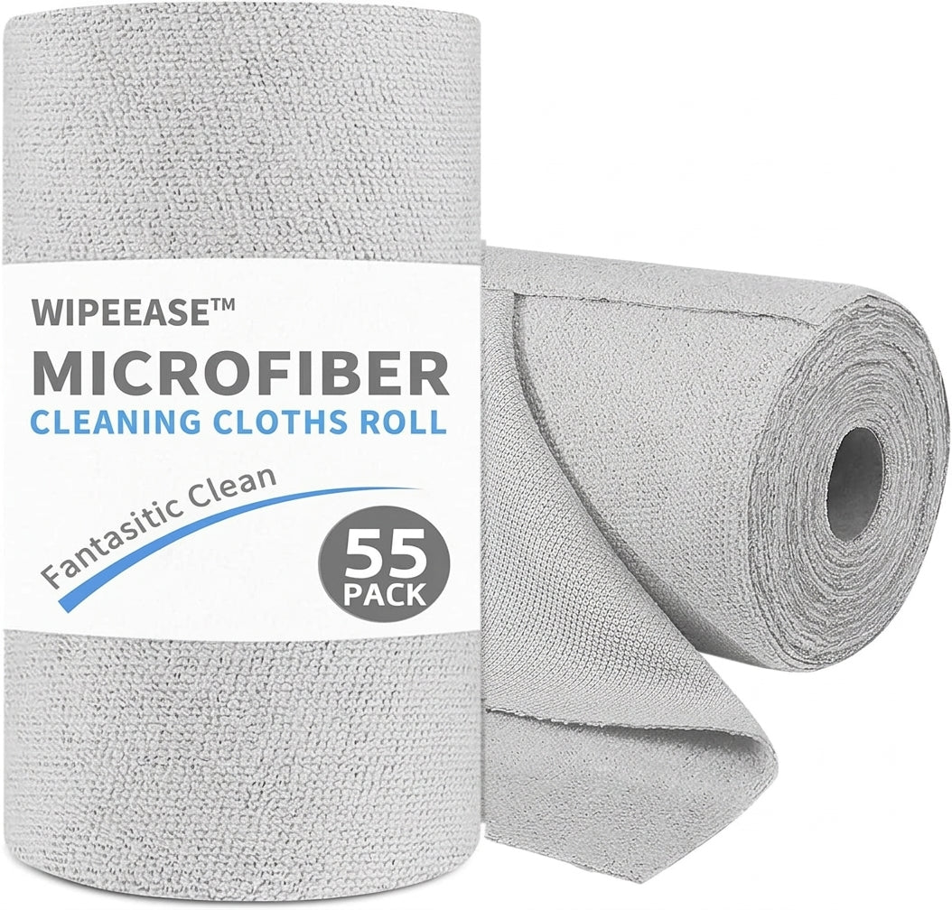 WipeEase™ Tear-Off Microfiber Cleaning Cloths Roll