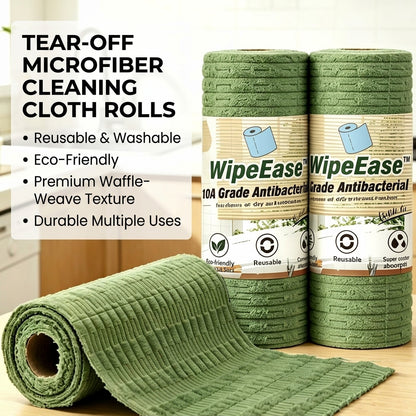 WipeEase™ Tear-Off Microfiber Cleaning Cloths Roll